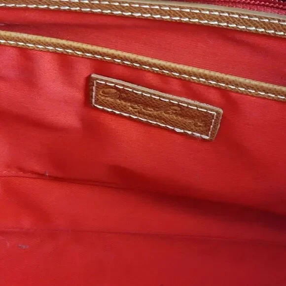 Dooney & Bourke Davis Tassel Saffiano Zip Shopper Tote Pebble Tan Leather Purse - Picture 16 of 16